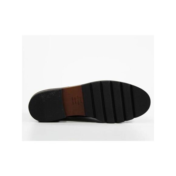 STUART WEITZMAN Womens Black Satin Metro Round Toe Lace-Up Oxford Shoes 9 M - Picture 4 of 4